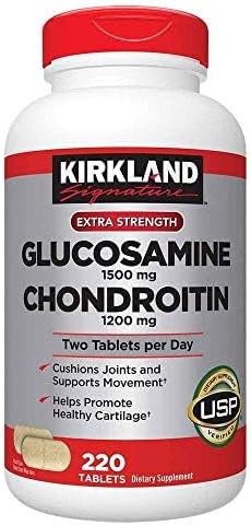 KIRKLAND Signature Extra Strength Glucosamine 1500 mg Chondroitin 1200 mg 220 Tablets