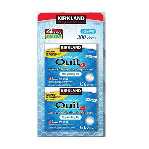 Kirkland Signature Quit Ice Mint Gum 4 mg, 300 Pieces