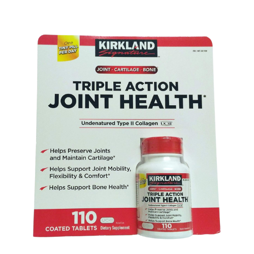 KIRKLAND Triple Action Joint Health Type II Collagen, Boron and HA - 110 Count