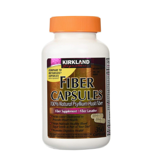 Fiber Capsules Kirkland Therapy for Regularity/Fiber Supplement, 360 capsules - Compare to the Active Ingredient in Metamucil Capsules